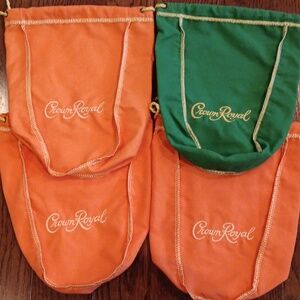 Crown Royal Orange and Green Bags